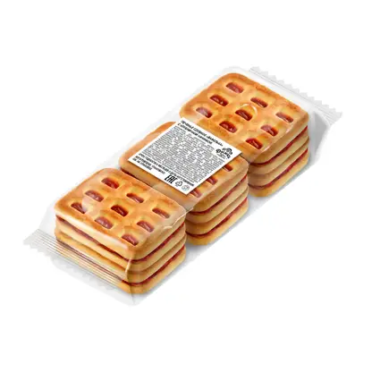 Изображение товара Печенье Дымка вафелька с клубничной начинкой