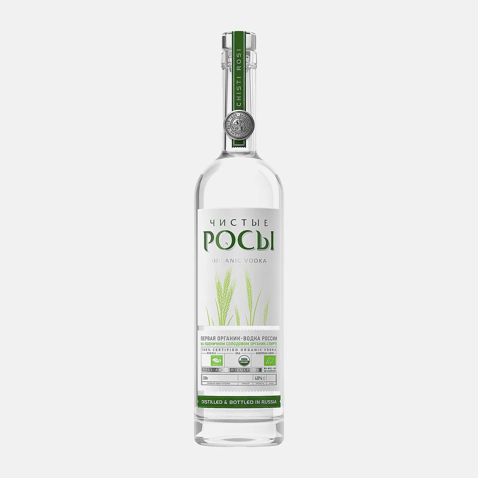 Водка Чистые Росы 40% 1л Водка Чистые Росы 40% 1л