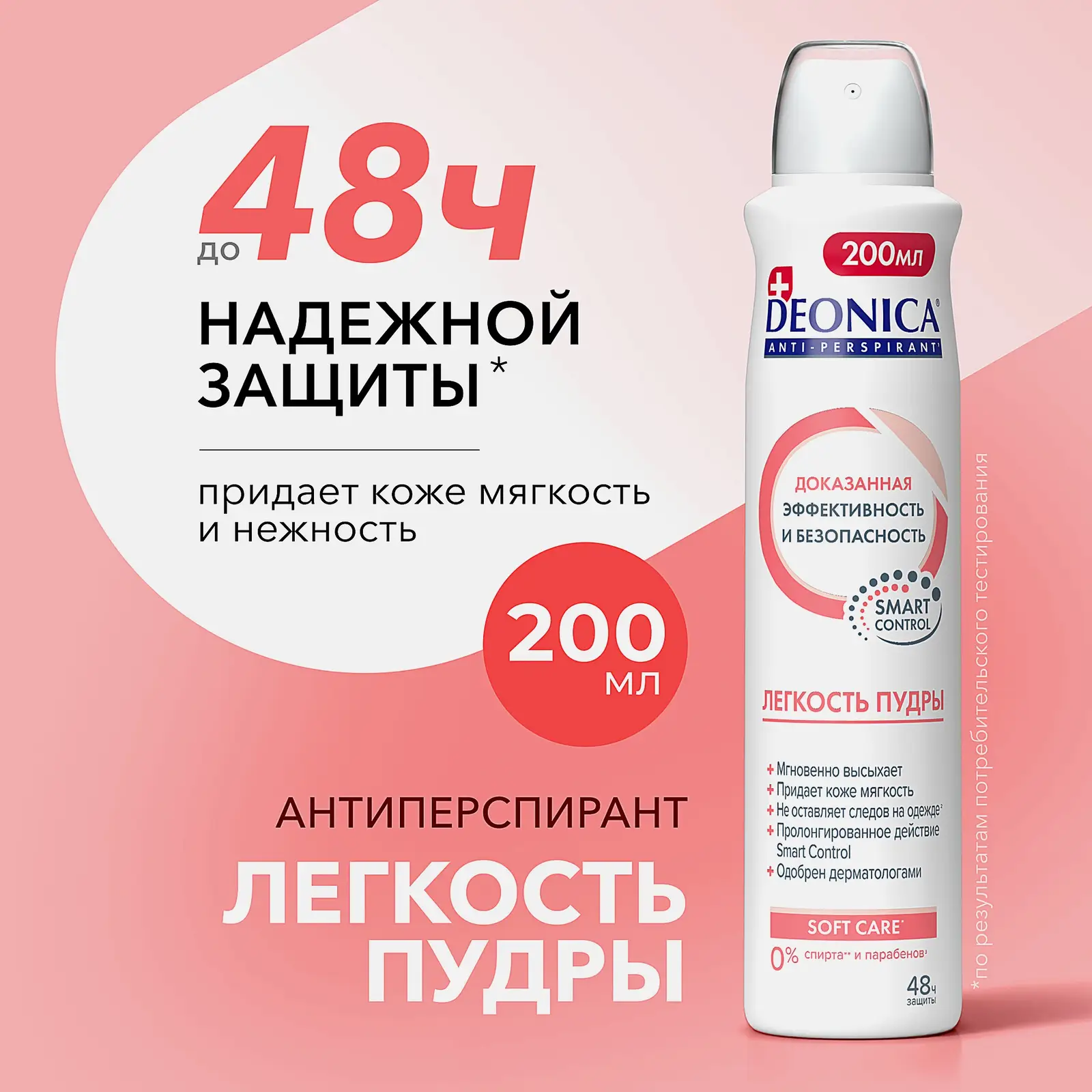 Женский дезодорант антиперспирант Легкость пудры спрей Deonica 200мл