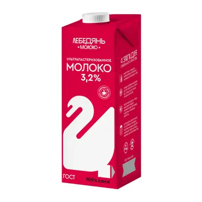Изображение товара Молоко ультрапастеризованное Лебедяньмолоко 3.2% 1кг