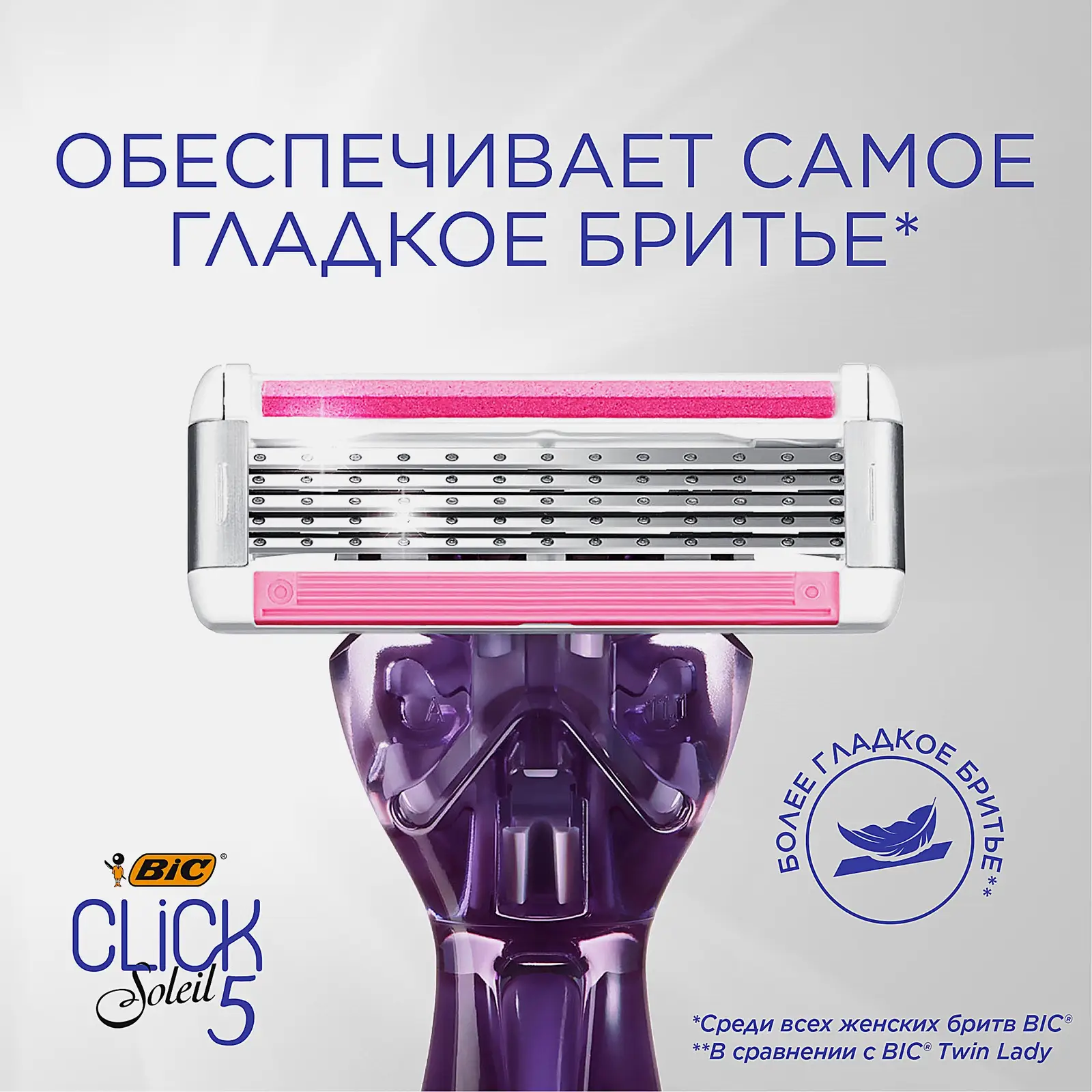 Сменные кассеты для бритья Bic Click 5 Soleil Sensitive 4шт - фото 4