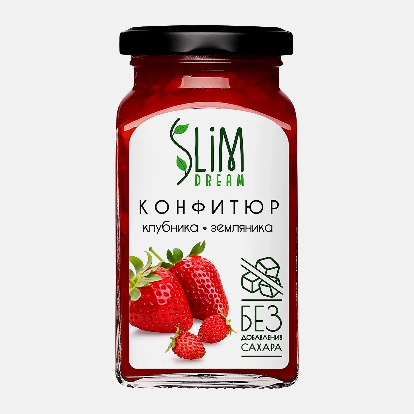 Конфитюр без сахара Клубнично-земляничный Slim Dream 300г