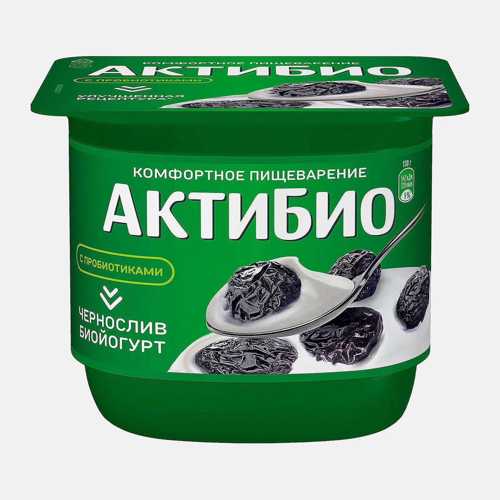 Изображение товара Биойогурт Актибио Чернослив 2.9% 130г
