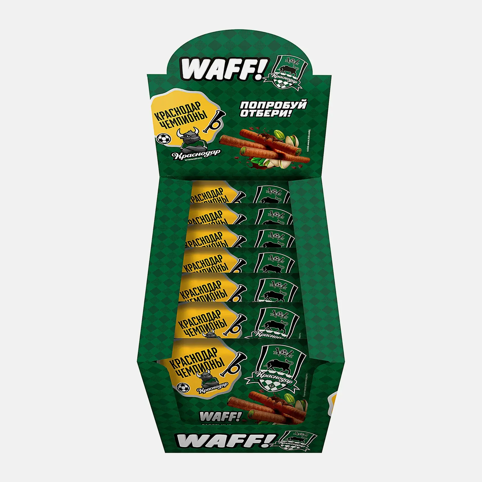 Вафельные трубочки с фисташковой начинкой Waff 100г - фото 2 Вафельные трубочки с фисташковой начинкой Waff 100г - фото 2