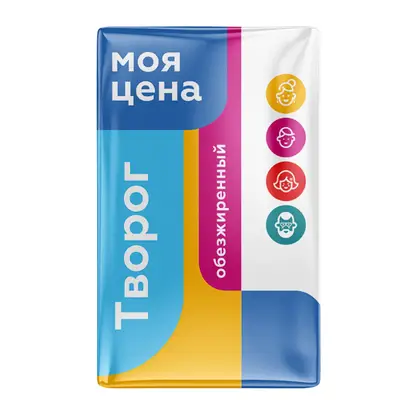 Изображение товара Творог Моя цена обезжиренный 180г