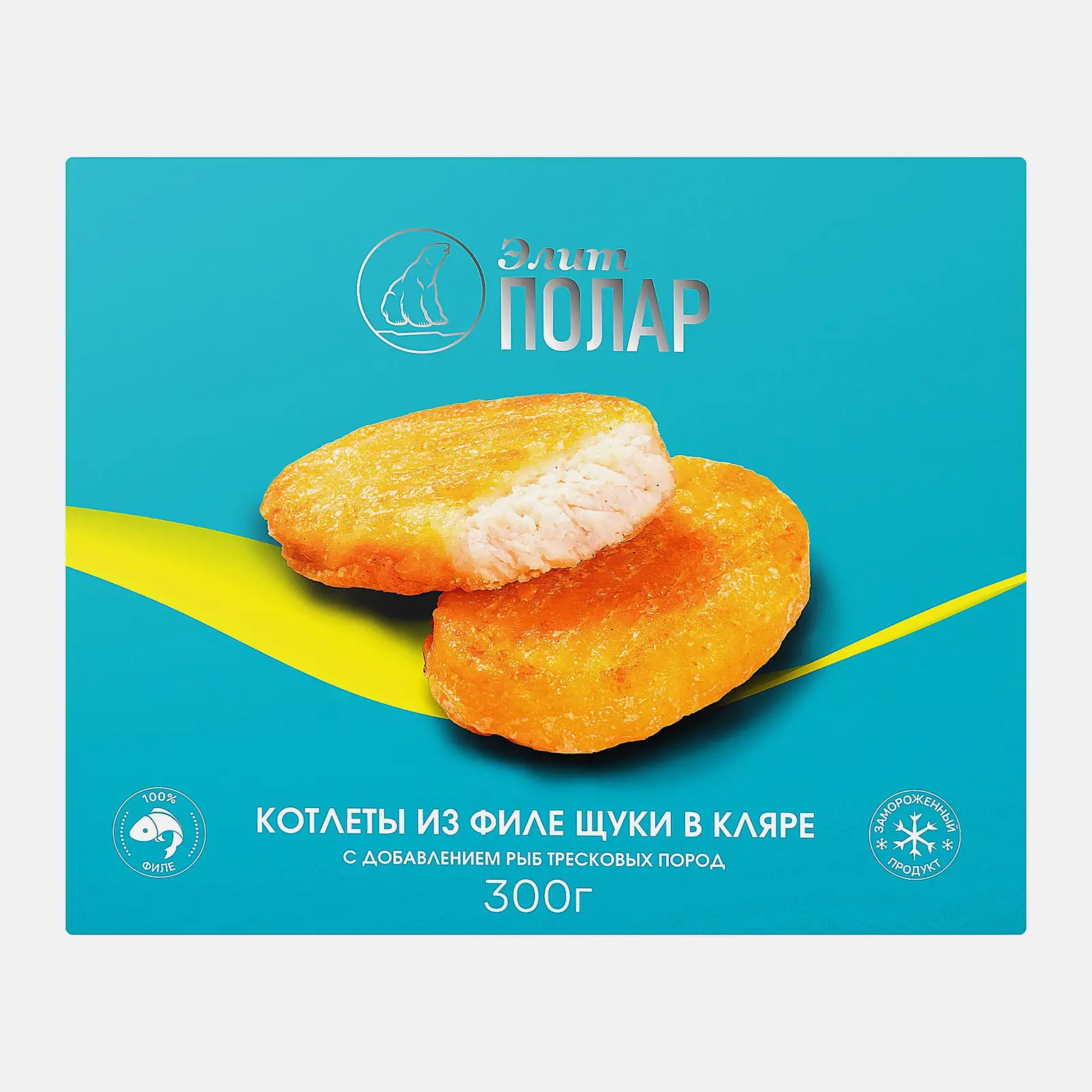 Изображение товара Котлеты из филе щуки в кляре Polar 300г рыбные котлеты для быстрого приготовления