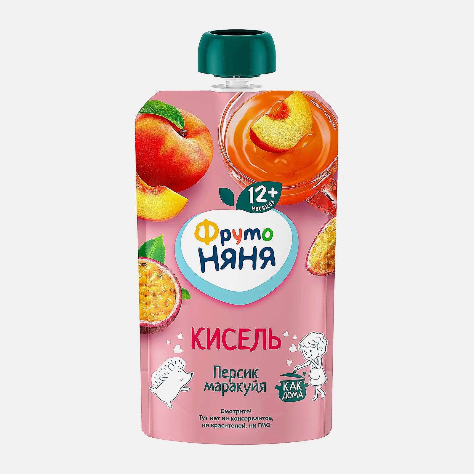 Изображение товара Кисель Фрутоняня Персик-маракуйя 130 г натуральный для детей с 12 месяцев