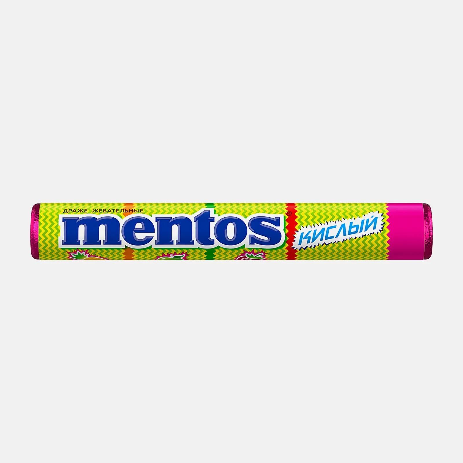 Изображение товара Драже Mentos кислый яблоко-клубника-ананас 37.5г вкусное фруктовое лакомство с кислинкой