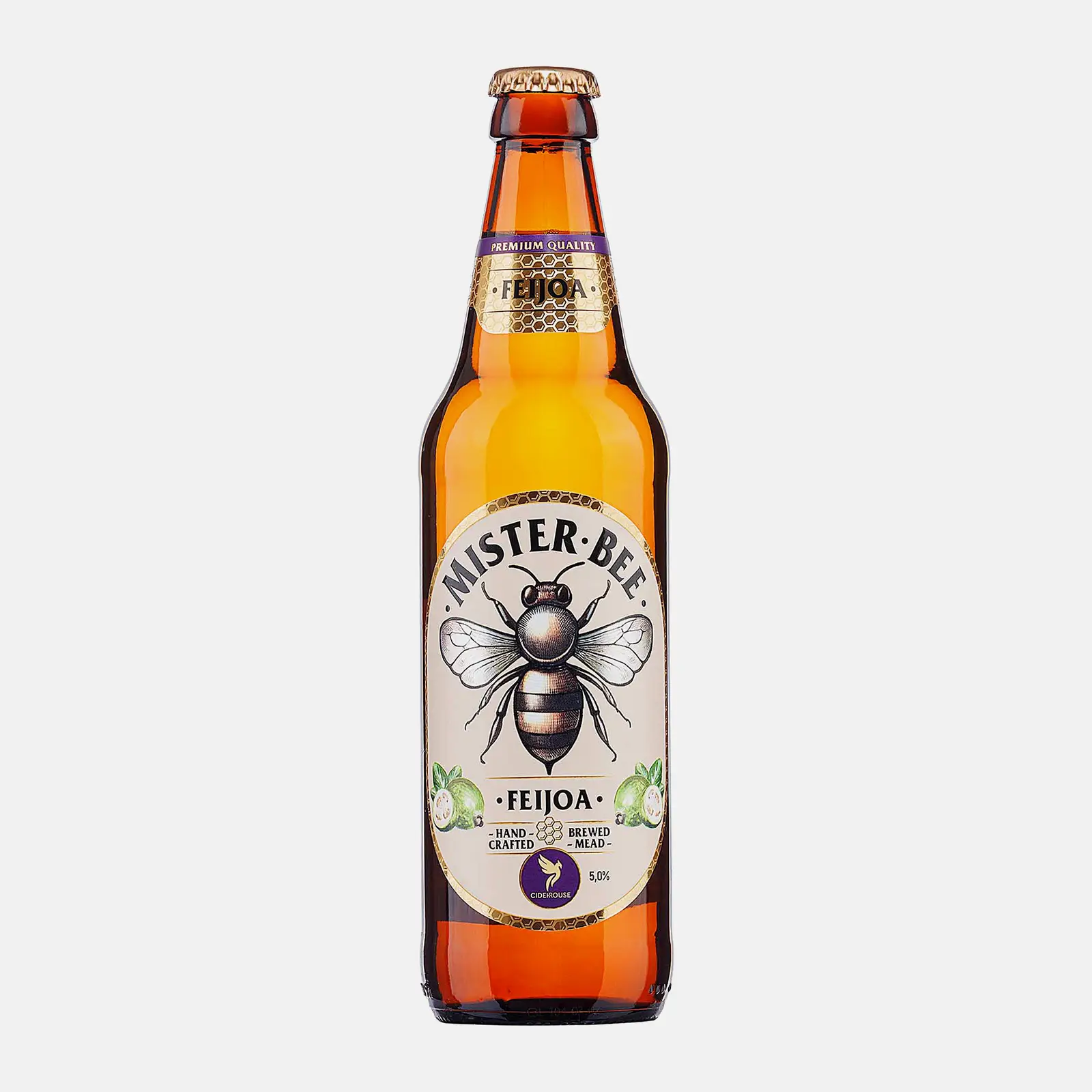 Медовуха Пчеловуха Фейхоа фильтрованная непастеризованная Мister Bee 5% 450мл