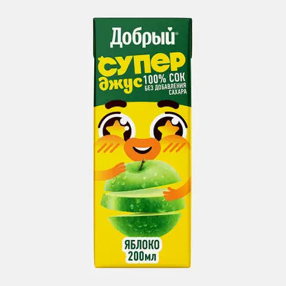 Сок Добрый Active kid Яблочный 200мл