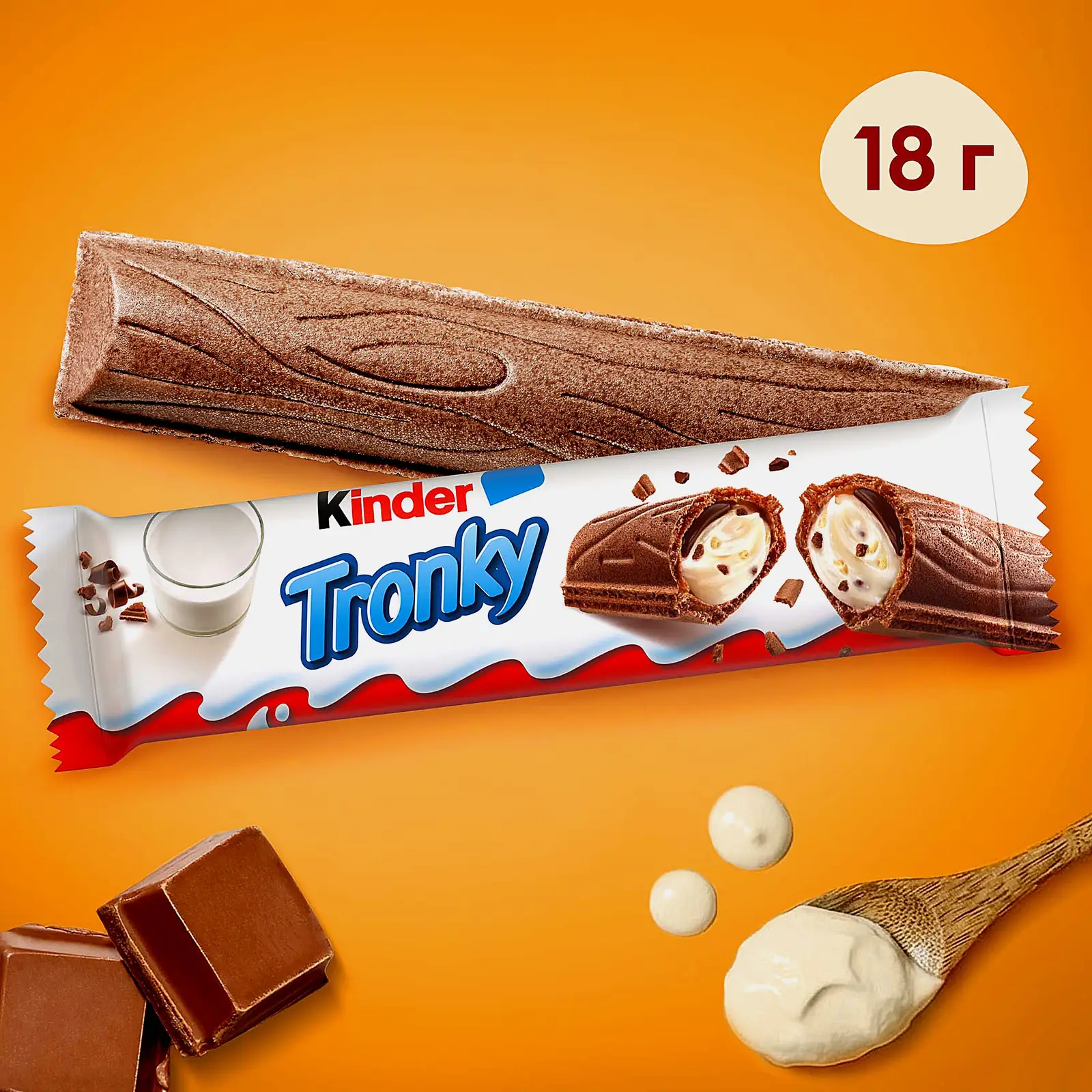 Вафельный батончик Тронки Kinder 18г - фото 2 Вафельный батончик Тронки Kinder 18г - фото 2