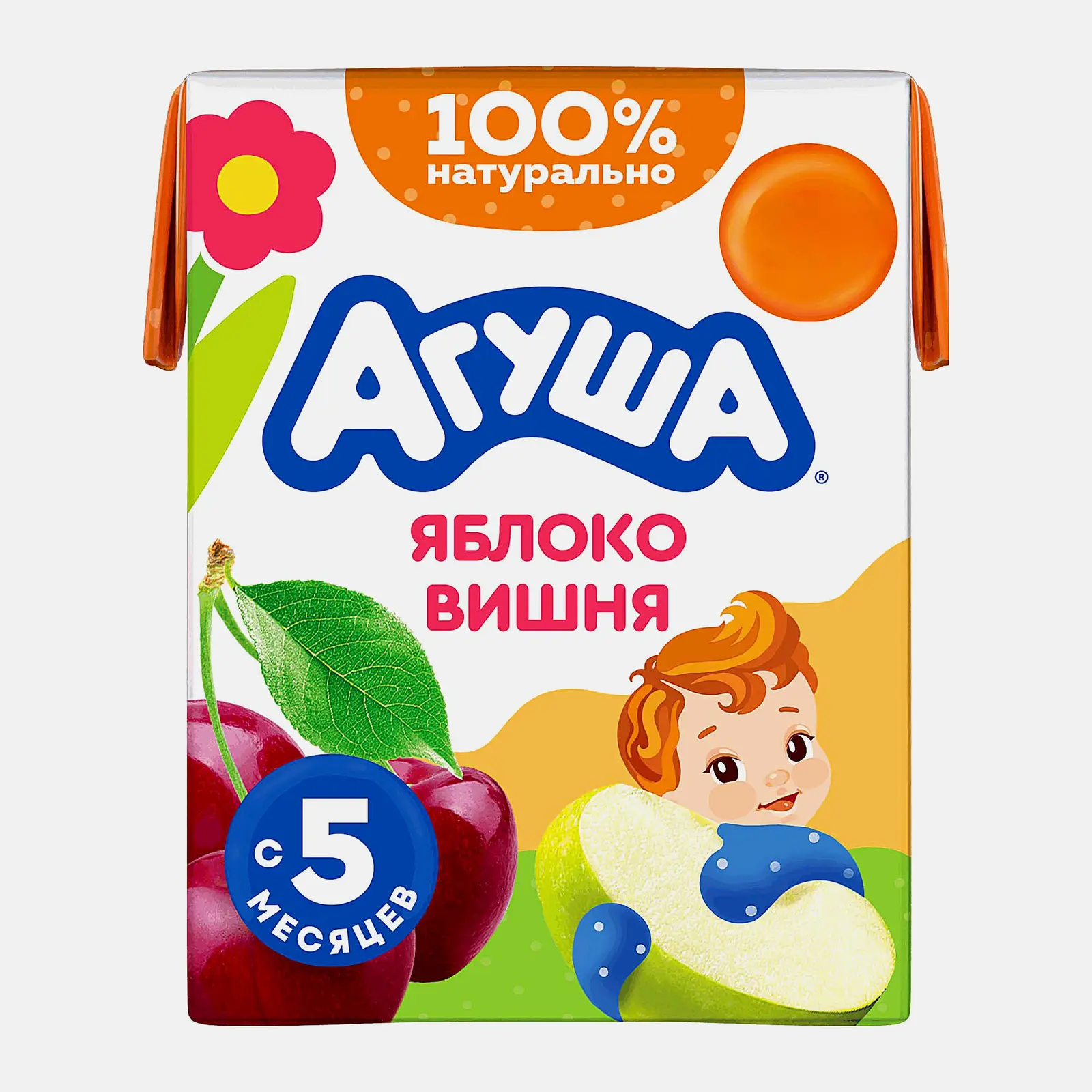 Изображение товара Сок Агуша Яблоко-вишня 200мл