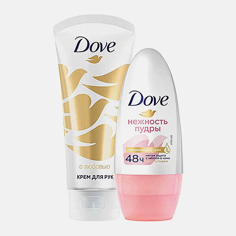 Подарочный набор Dove С любовью для вас Крем для рук 50мл Дезодорант 50мл в ассортименте