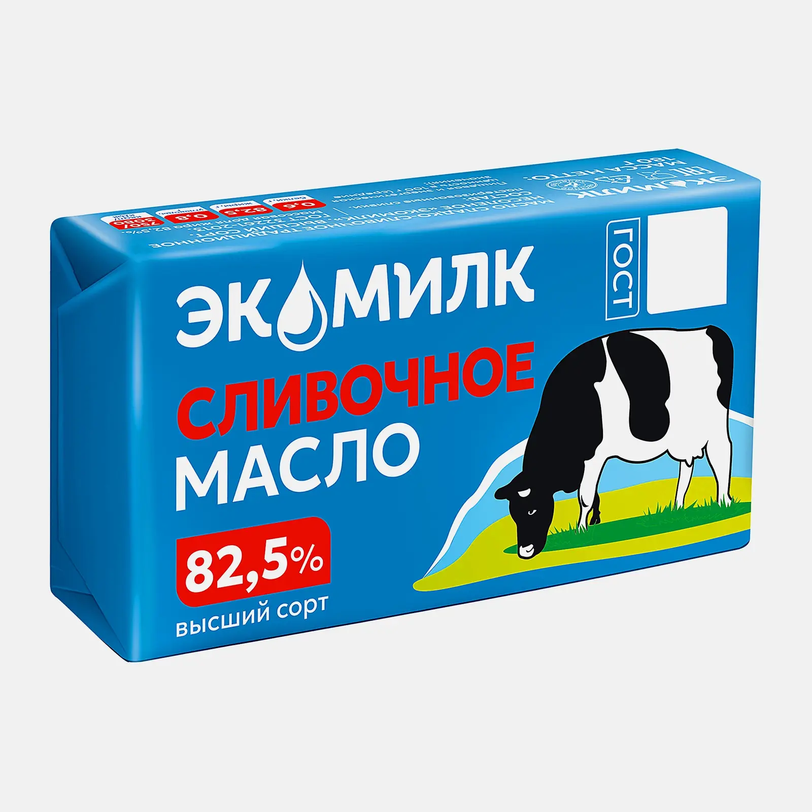 Масло сливочное Экомилк 82.5% 180г - фото 2