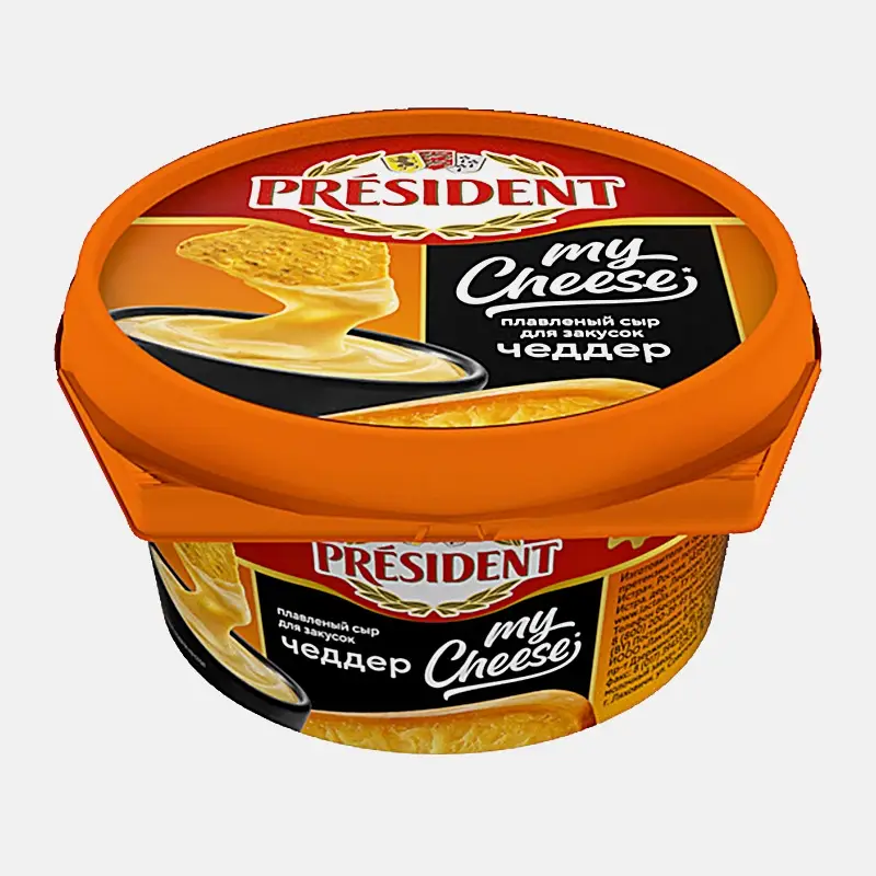 Изображение товара Плавленый сыр My cheese Чеддер 51% President 125г