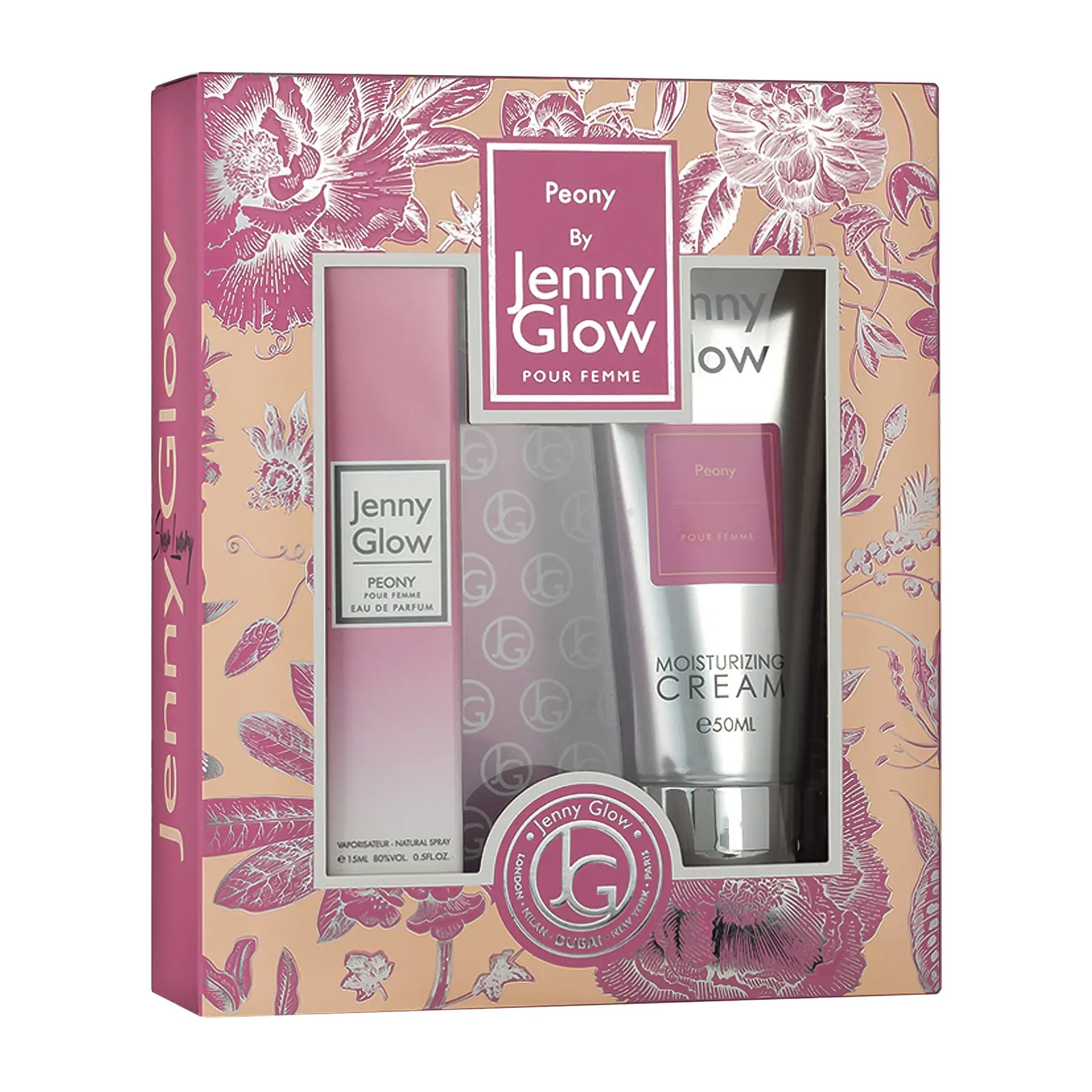 Подарочный набор Jenny Glow Peony Парфюмерная вода женская 15мл + крем увлажняющий 50мл