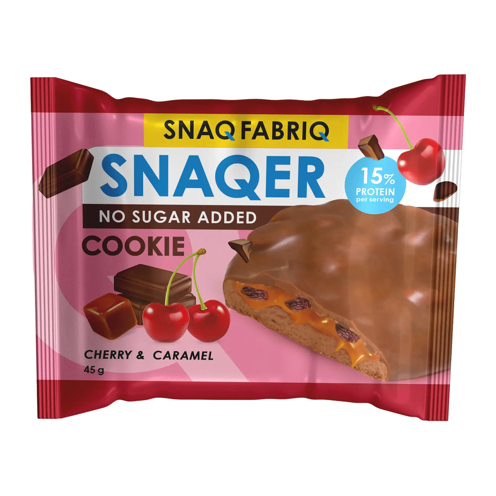 Изображение товара Печенье Snaq Fabriq глазированное вишня карамель 40г