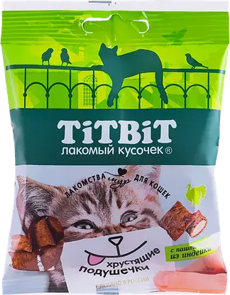 Лакомство для кошек подушечки-паштет из индейки Titbit 30г