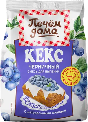 Смесь для выпечки Печем дома Кекс черничный 300г
