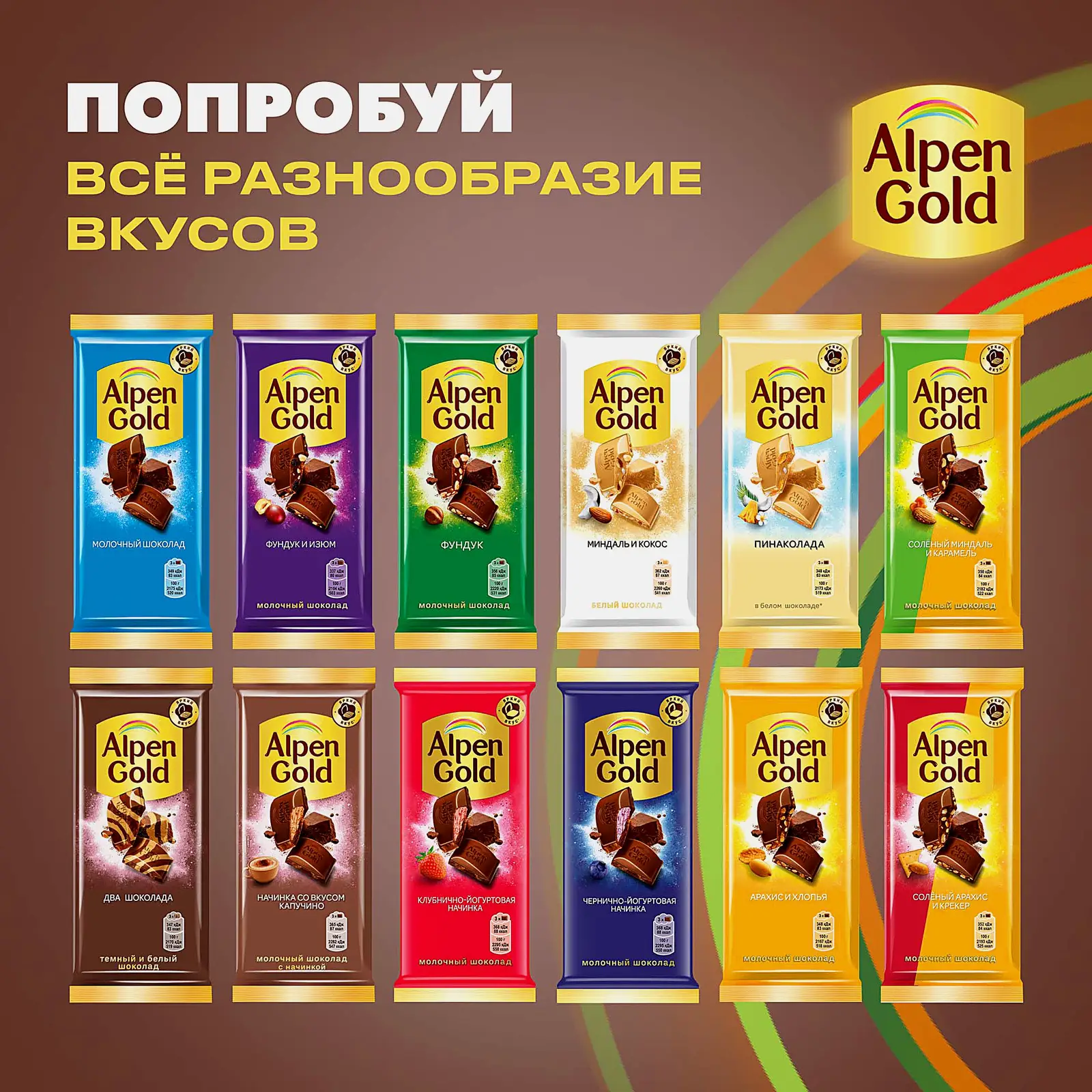 Шоколад Alpen Gold Два шоколада темный и белый 80г - фото 8