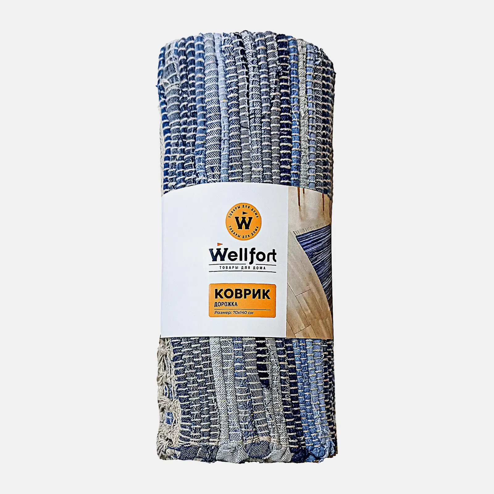 Коврик-дорожка синяя Wellfort 70*140см