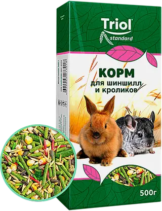 Сухой корм для шиншилл и кроликов Triol 500г