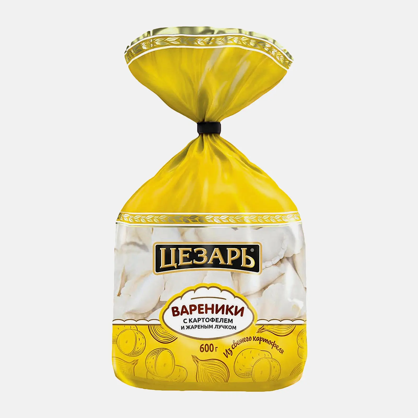 Изображение товара Вареники Цезарь с картофелем и жареным лучком 600 г