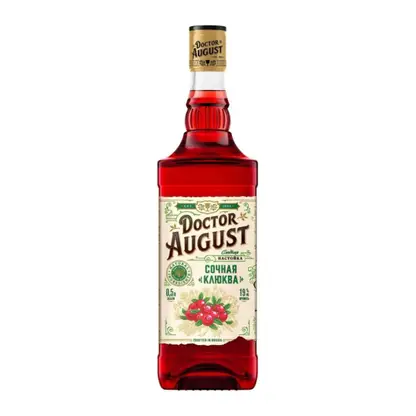 Настойка сладкая с сочной клюквой Doctor August 19% 500мл