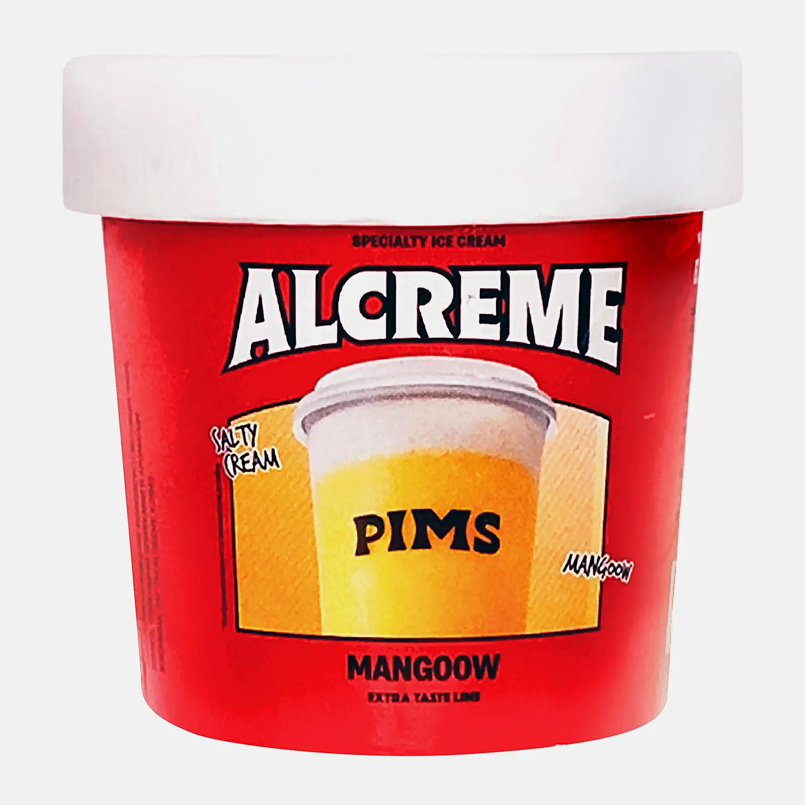 Изображение товара Мороженое молочное Mangoow Alcreme x Pims 75г натуральное ванильное и манго