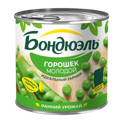 Изображение товара Горошек Бондюэль молодой 400г