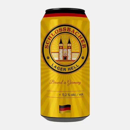 Светлое пиво Schlossbacher Lager Hell 4.9% 500мл
