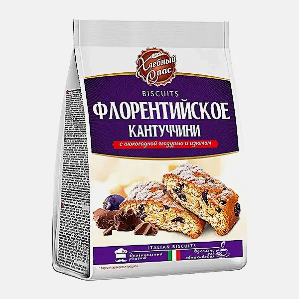 Печенье Флорентийск Кантуччини шоколад-изюм Хлебный Спас 200г