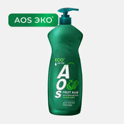 Средство для мытья посуды Aos Detox Фруктовая кислота 900г
