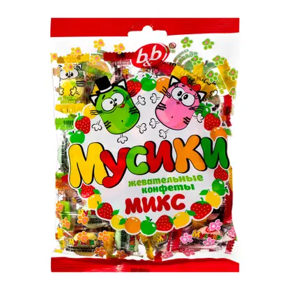 Изображение товара Конфеты жевательные Ассорти Мусики 180г