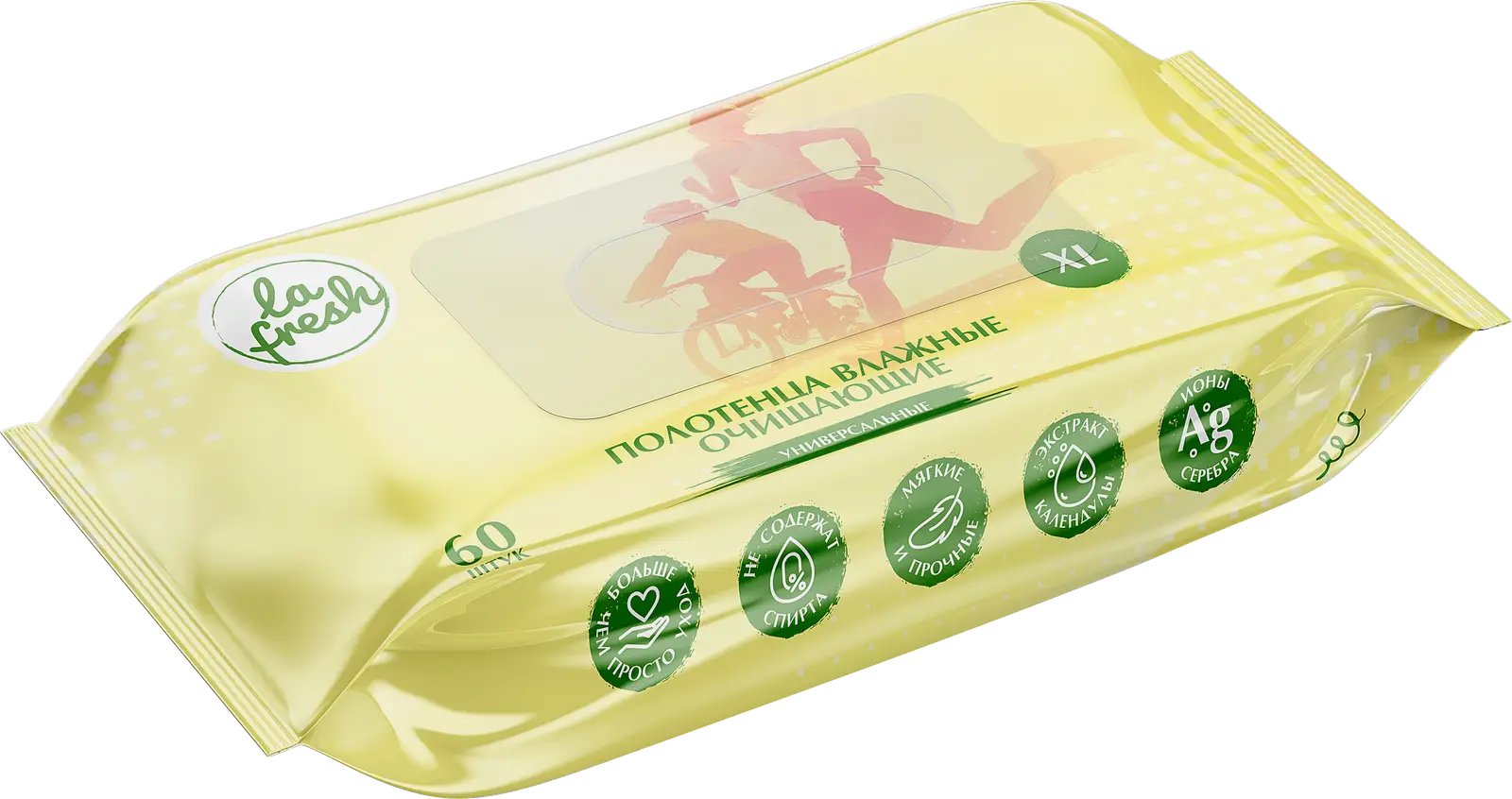 Влажные полотенца La Fresh XL универсальные 60шт