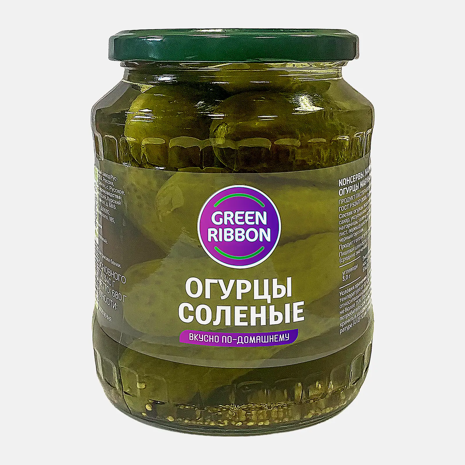Изображение товара Огурцы соленые Green Ribbon 680г Изображение товара Огурцы соленые Green Ribbon 680г