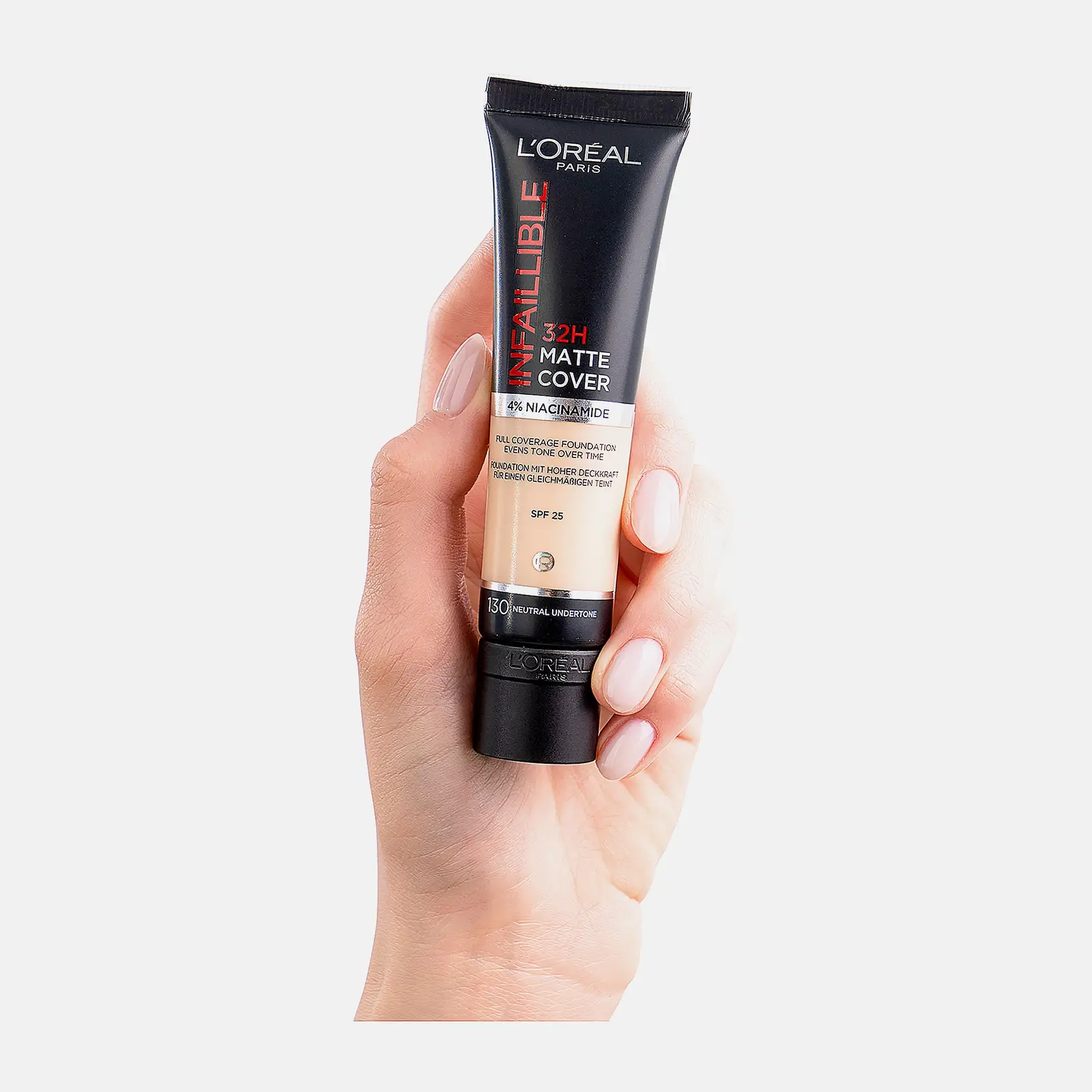 Тональный крем L’Oréal Paris Infaillible ультраматирующий стойкий 32ч Матовое покрытие тон 130 - фото 5