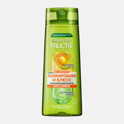 Шампунь для волос Ламинирование и блеск Garnier Fructis 400мл
