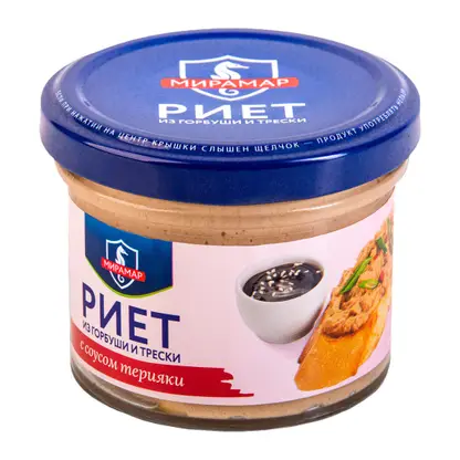 Изображение товара Риет Мирамар из горбуши и трески с соусом терияки 100г