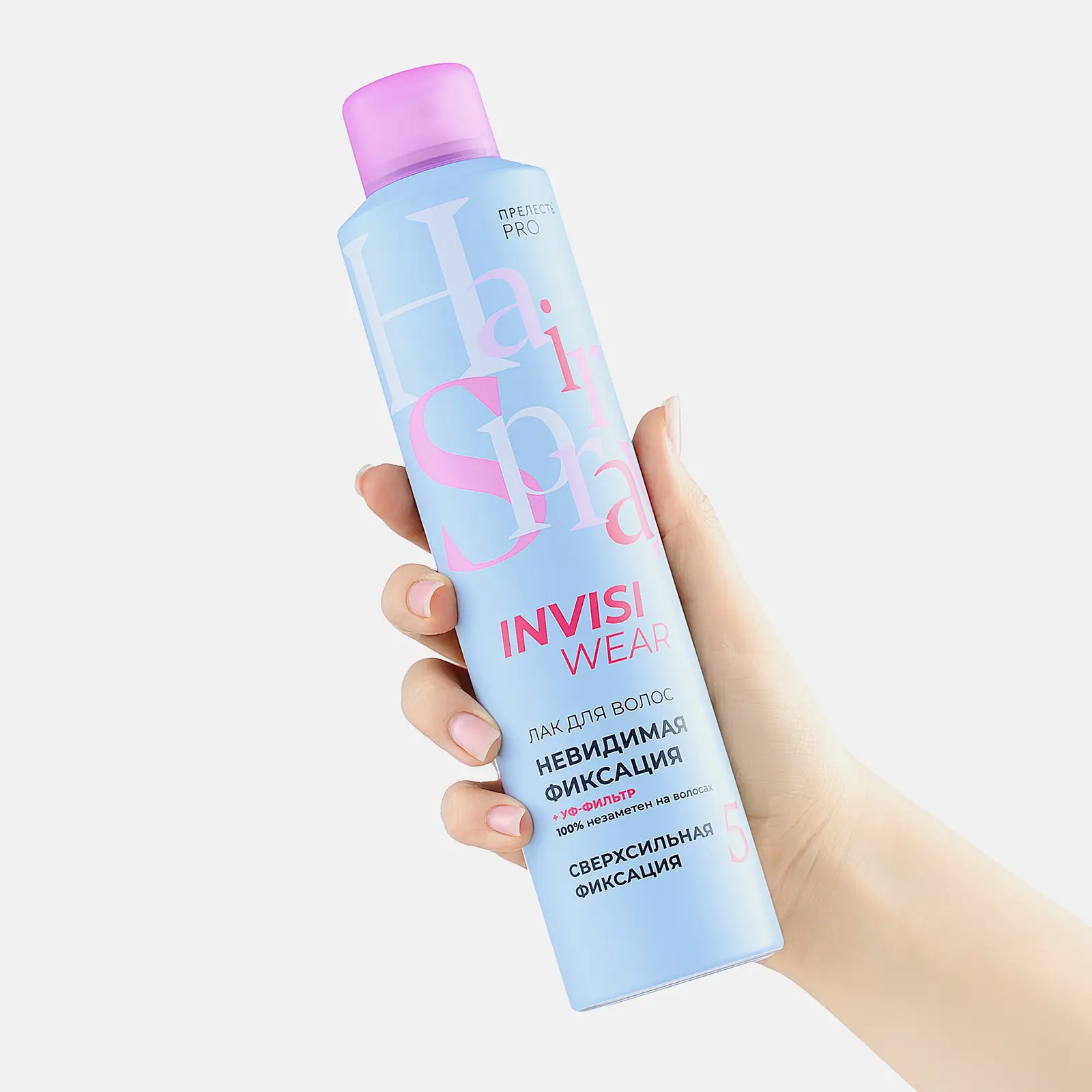 Лак для волос невидимая сверхсильная фиксация Прелесть Professional 300мл