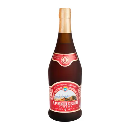 Изображение товара Коньяк Армянский 6 лет КВ 40 - крепкий и ароматный напиток 500мл
