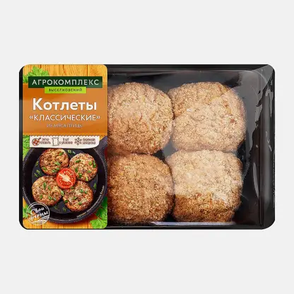 Котлеты из мяса цыпленка-бройлера Агрокомплекс Классические 540г