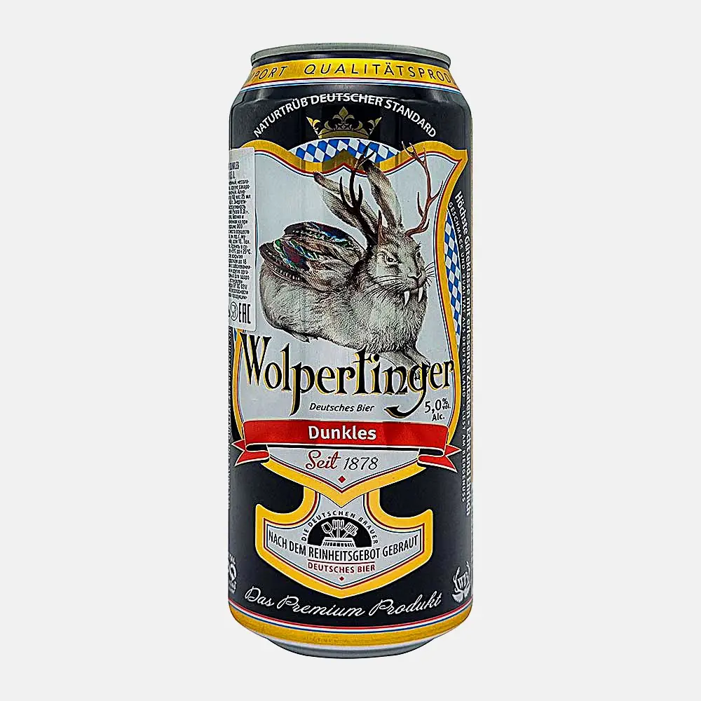 Темное пиво фильтрованное Wolpertinger Dunkles 5% 500мл