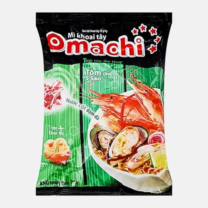 Лапша быстрого приготовления со вкусом кисло-острой креветки Omachi 79г