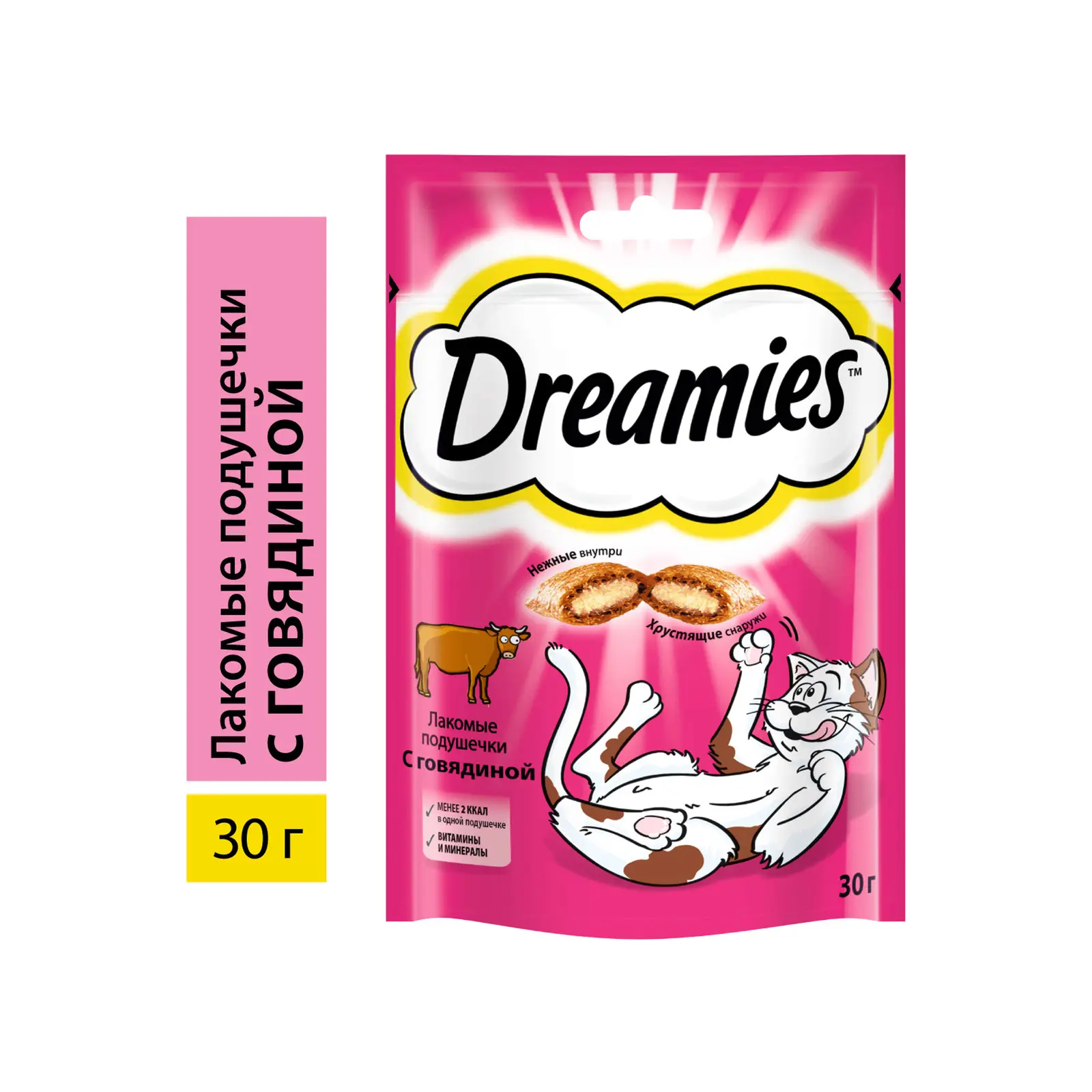 Лакомство для кошек Dreamies с говядиной 30г