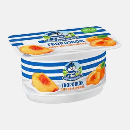 Творожок с персиком и абрикосом Простоквашино 3.6% 110г