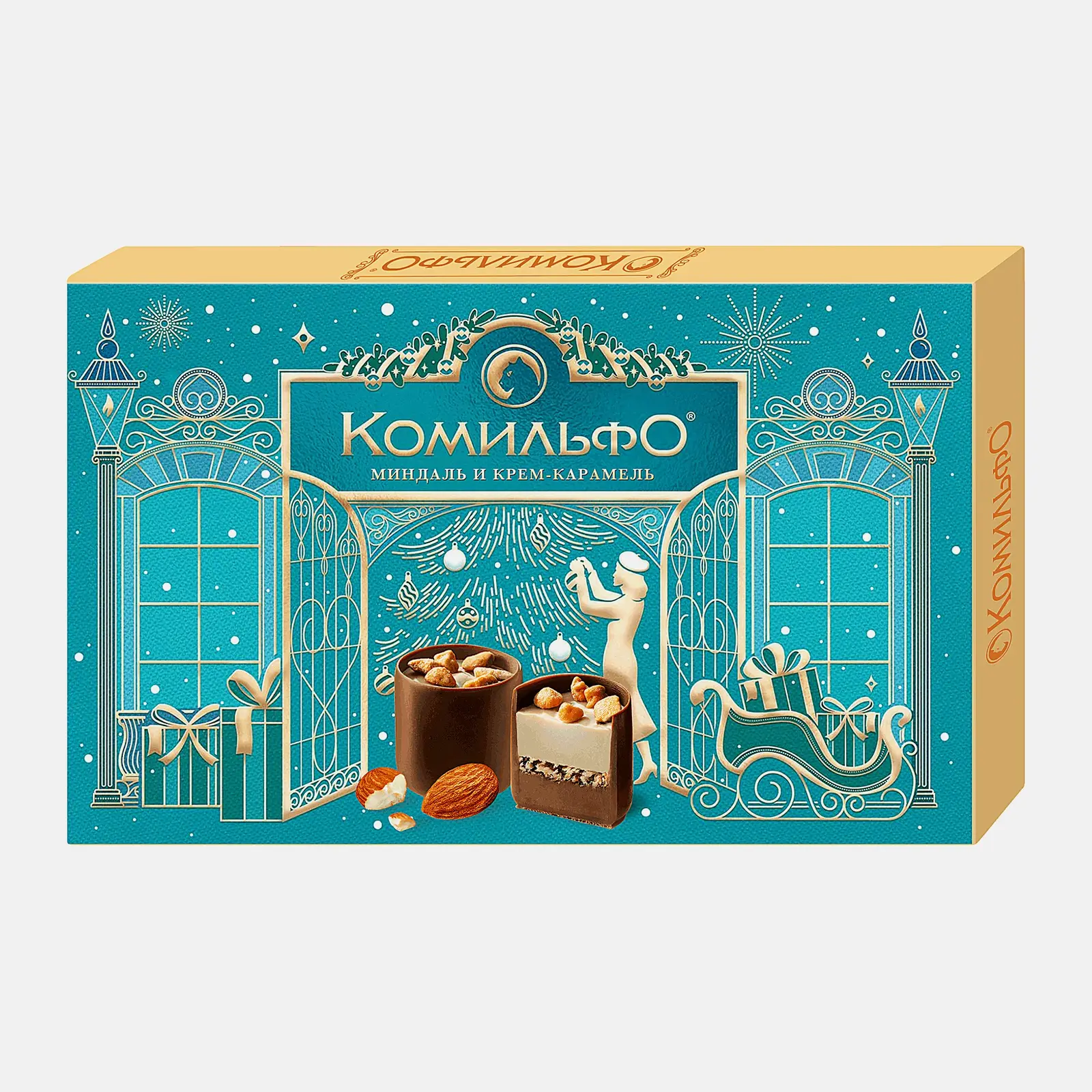Конфеты шоколадные Миндаль и крем-карамель Комильфо 116г
