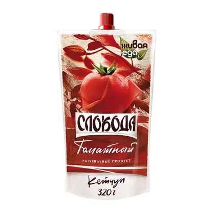 Изображение товара Кетчуп Слобода Томатный 320г натуральный соус для блюд
