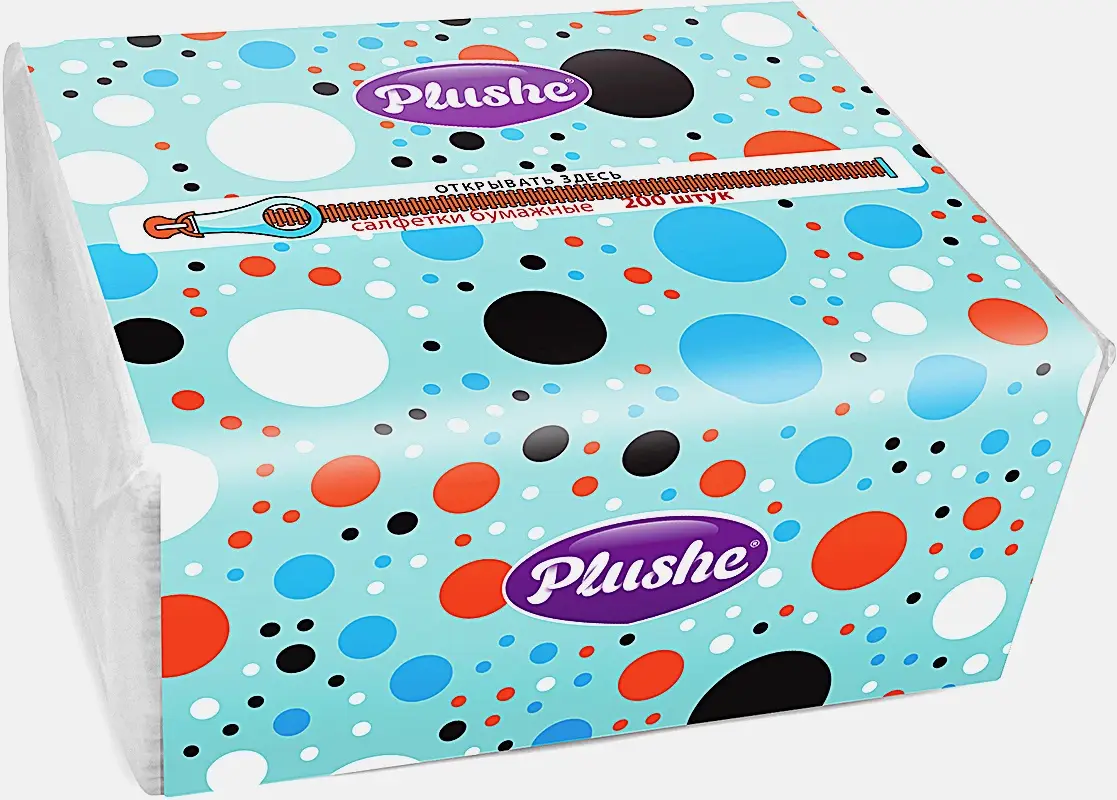 Бумажные салфетки Plushe для лица 2 слоя 10.5*7*13см 200шт - фото 6