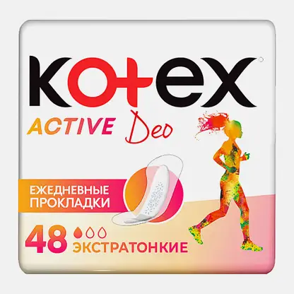 Прокладки ежедневные Kotex Active Deo 48шт